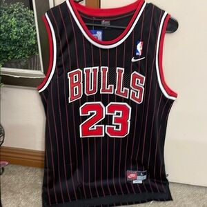 Nike Black and Red Basketball Game Jersey authentic Nike length +2